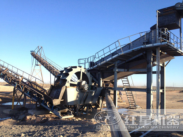 洗砂機作業現場近景圖 洗砂機作業現場近景圖