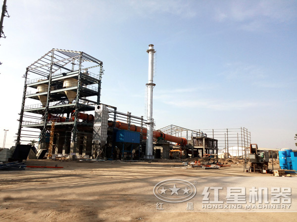 回轉窯煅燒生產現場 回轉窯煅燒生產現場