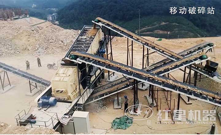 配置反擊破的移動制砂客戶現場 配置反擊破的移動制砂客戶現場