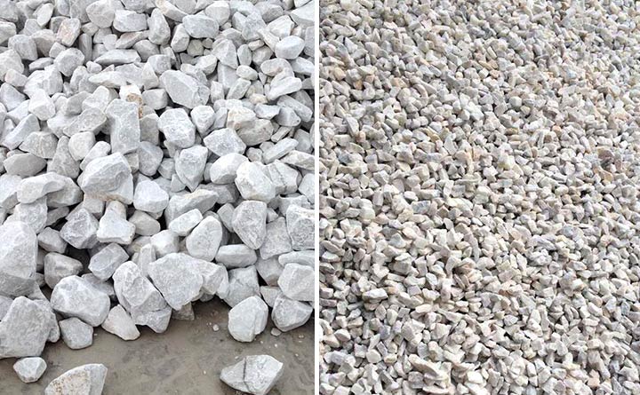 方解石破碎前后 方解石破碎前后