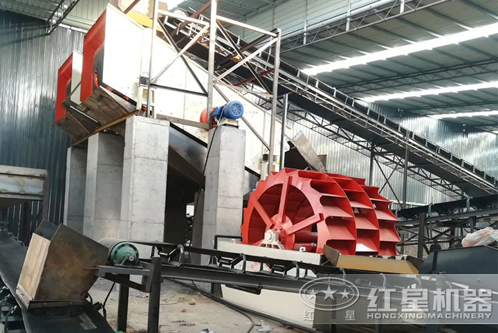 水洗砂機器現場 水洗砂機器現場